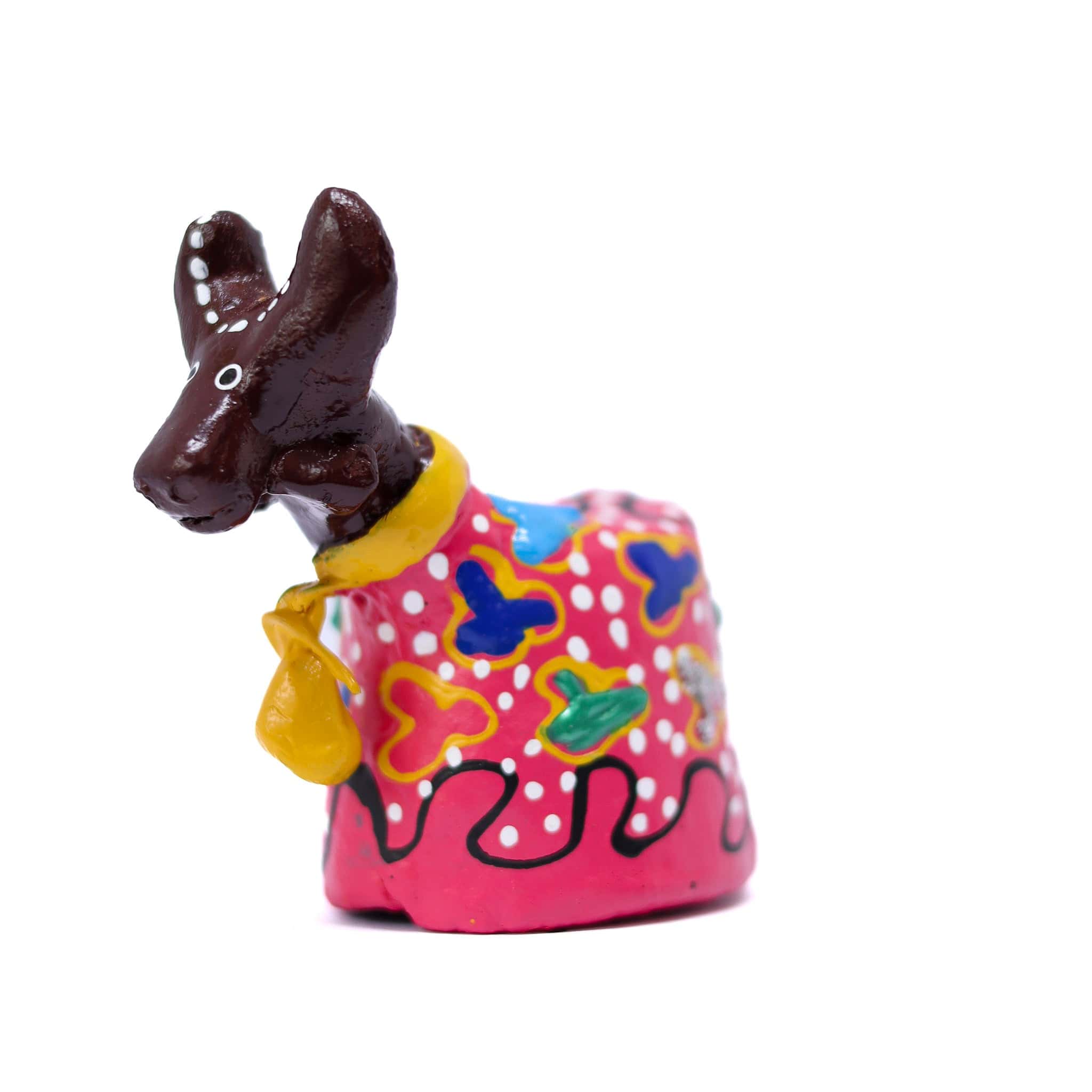 Escultura Bumbinha em Cerâmica Rosa