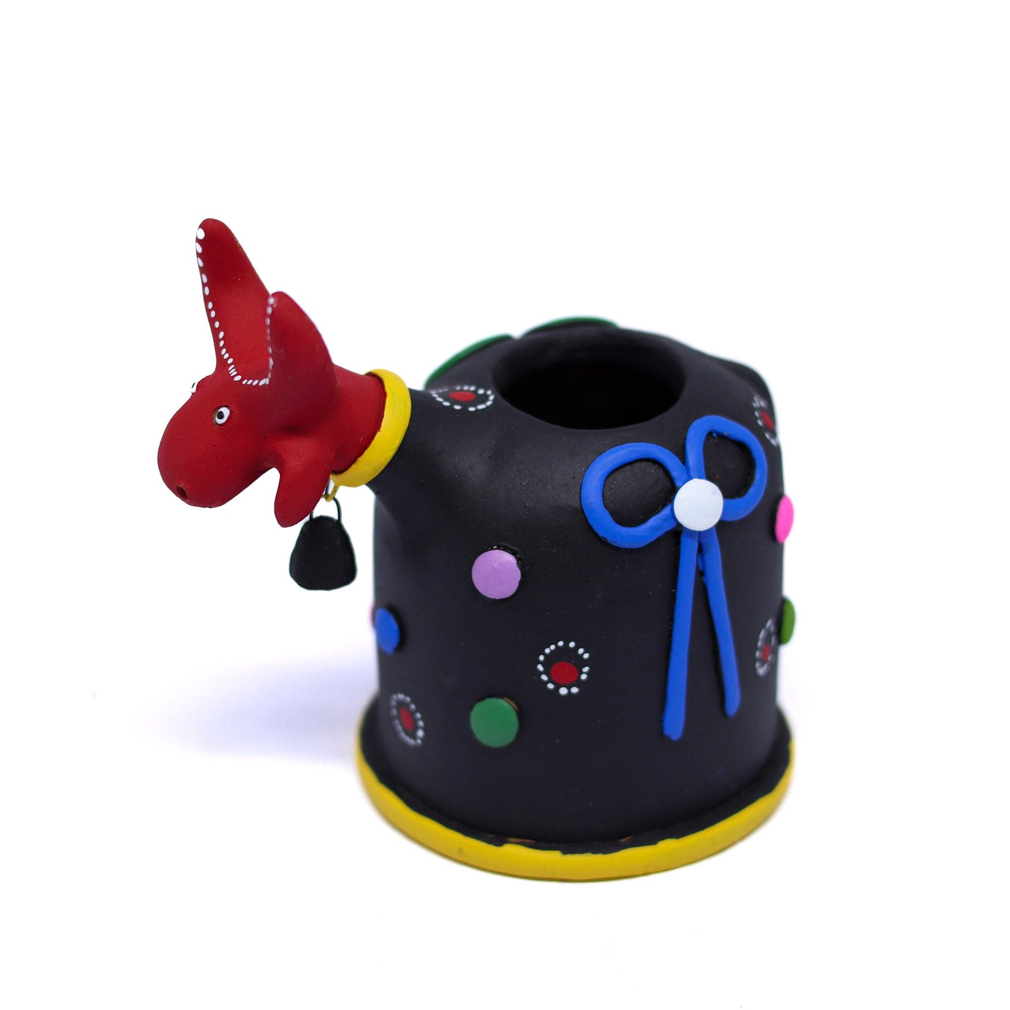 Escultura Bumbinha Porta Lápis em Cerâmica Preto