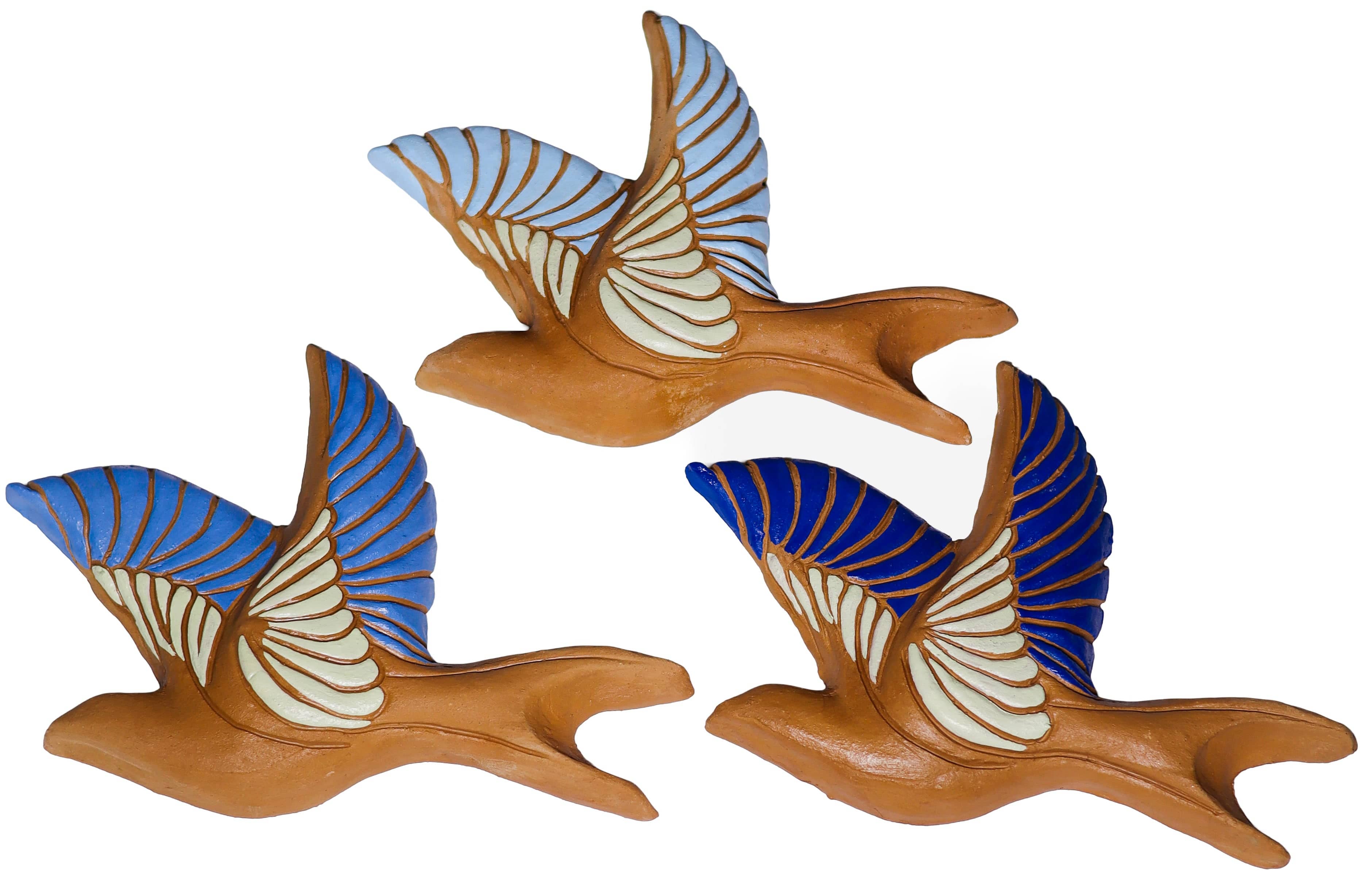 Escultura Trio Andorinhas em Cerâmica 01