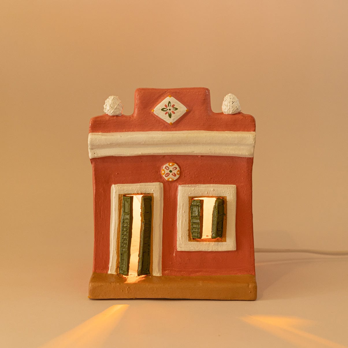 Luminária Artesanal - Casario Rosa P