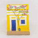 Vaso para Plantas Casario Olinda Amarelo com Flores M