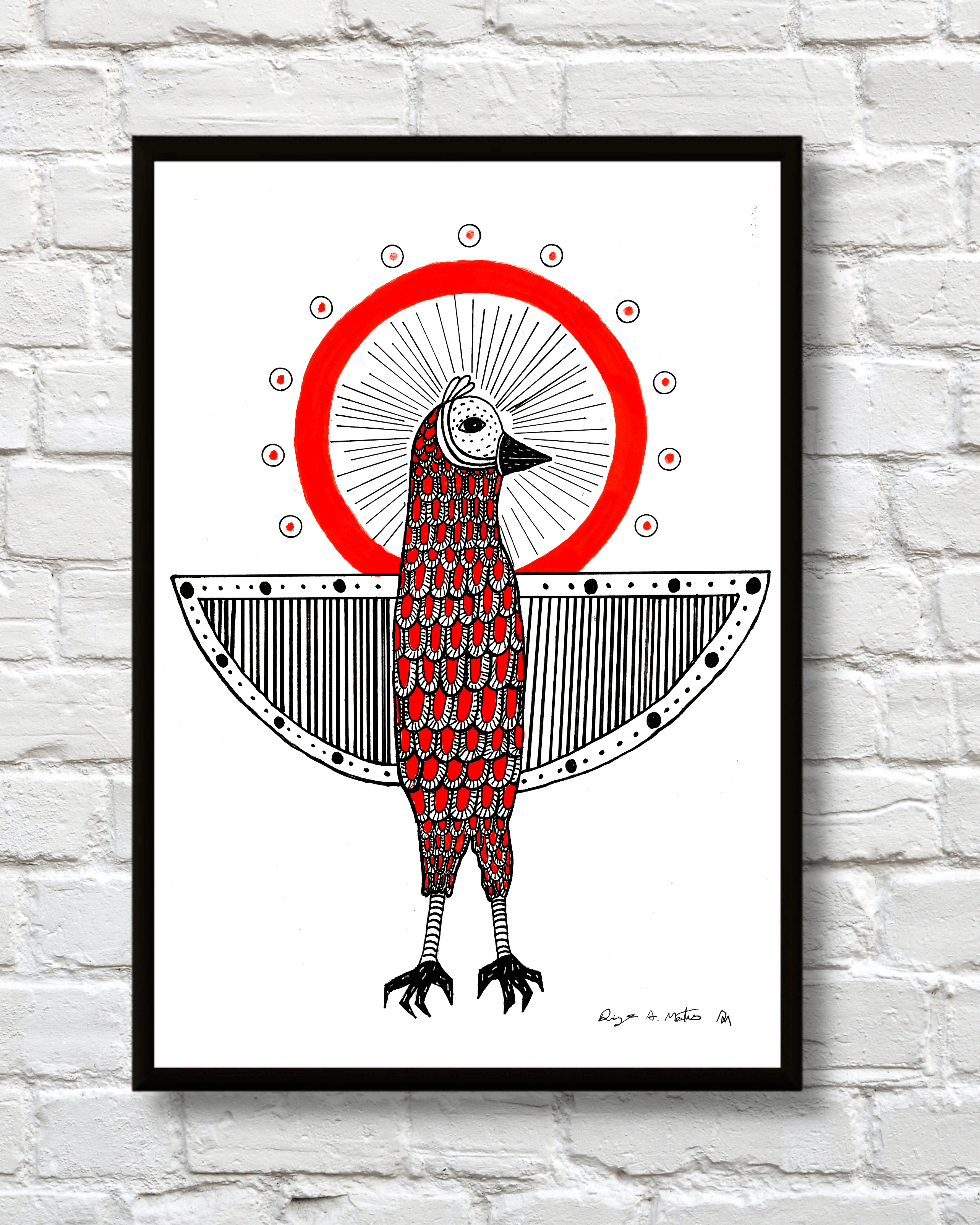 Print Pássaro Armorial