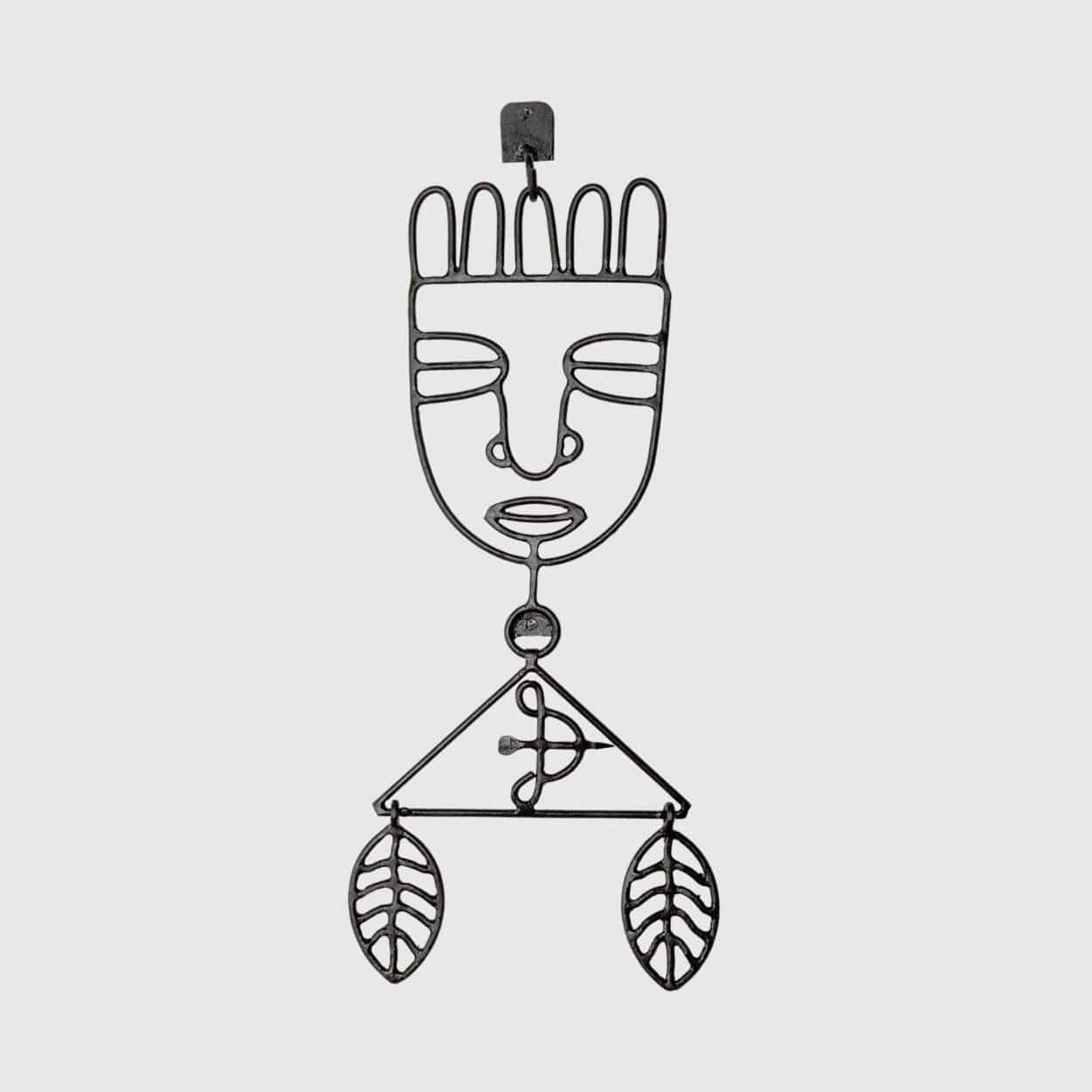 Escultura Pendular Oxóssi em Ferro