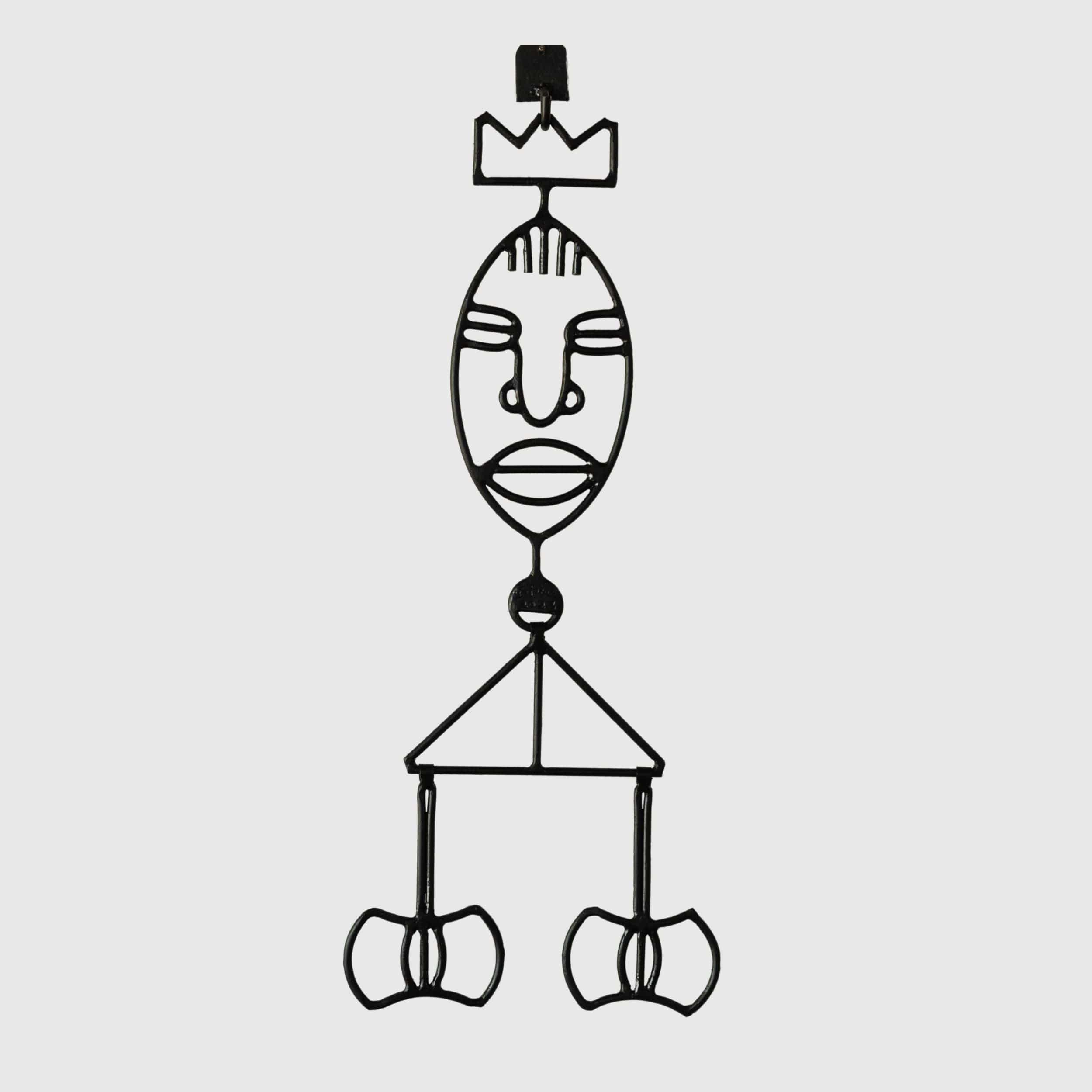 Escultura Pendular Xangô Rei em Ferro
