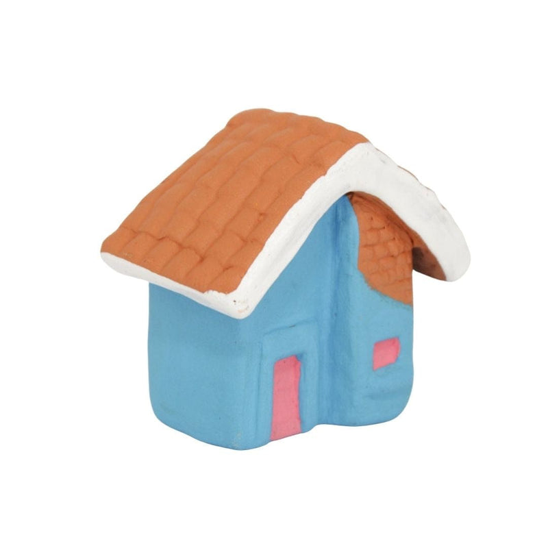 Escultura Casinha Miniatura Azul