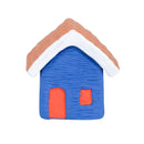 Escultura Casinha Miniatura Azul