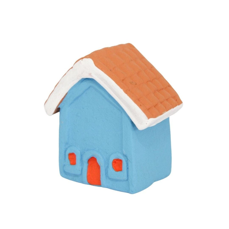Escultura Casinha Miniatura Azul