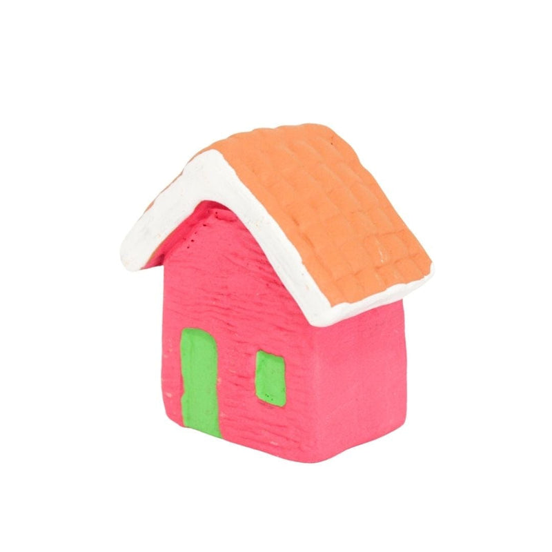 Escultura Casinha Miniatura Rosa