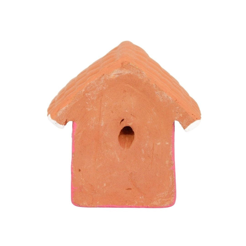 Escultura Casinha Miniatura Rosa