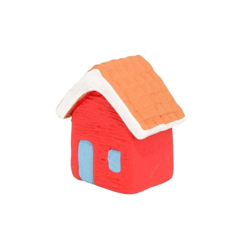 Escultura Casinha Miniatura Vermelha