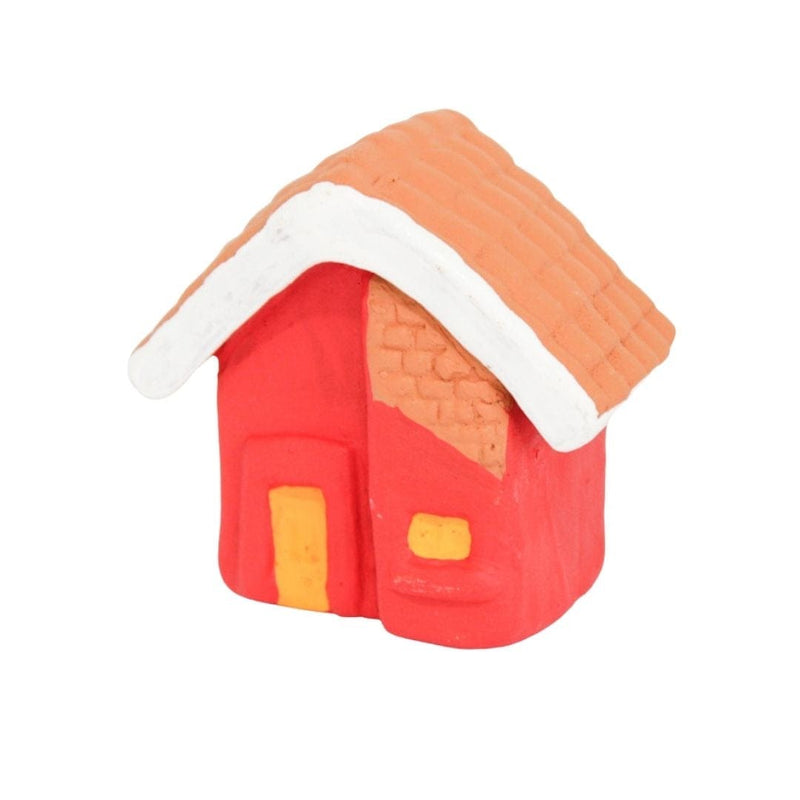 Escultura Casinha Miniatura Vermelha