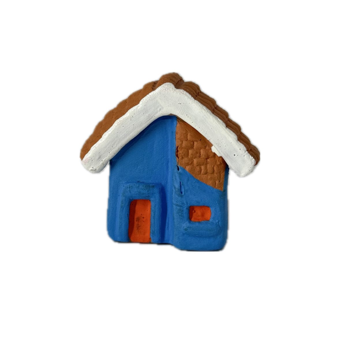 Escultura Miniatura Casinha Azul 03