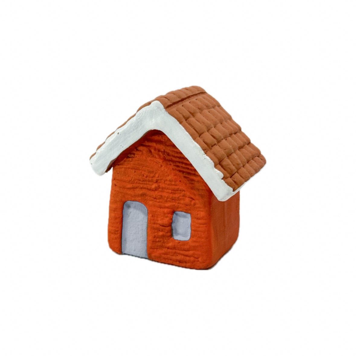 Escultura Miniatura Casinha Laranja 01