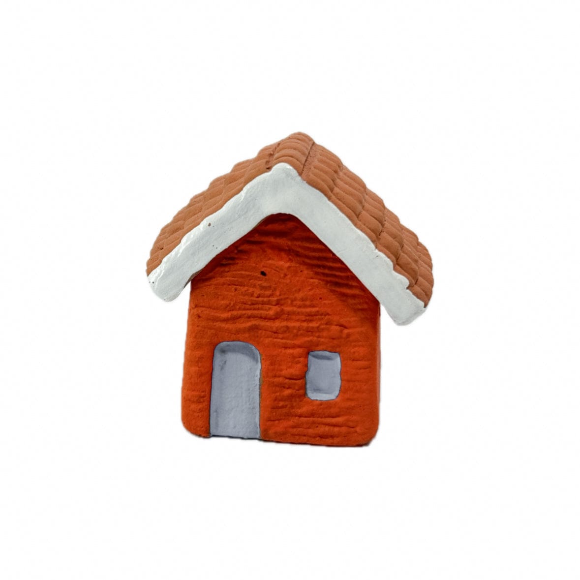 Escultura Miniatura Casinha Laranja 01