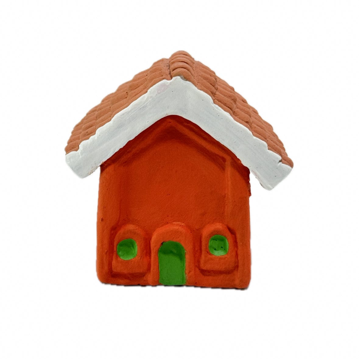 Escultura Miniatura Casinha Laranja 02