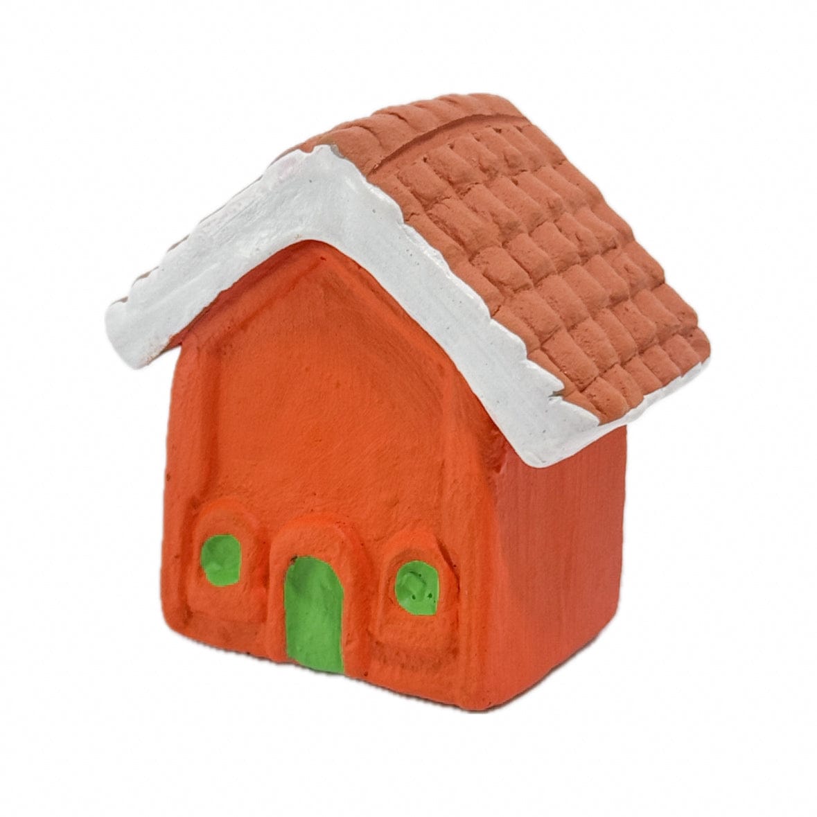 Escultura Miniatura Casinha Laranja 02