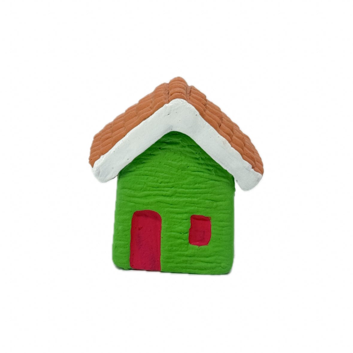 Escultura Miniatura Casinha Verde 02