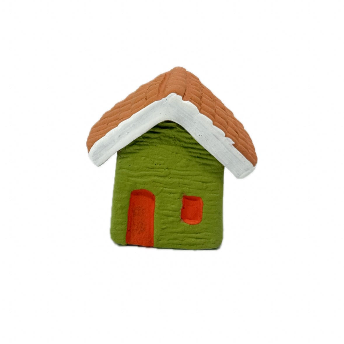 Escultura Miniatura Casinha Verde 03