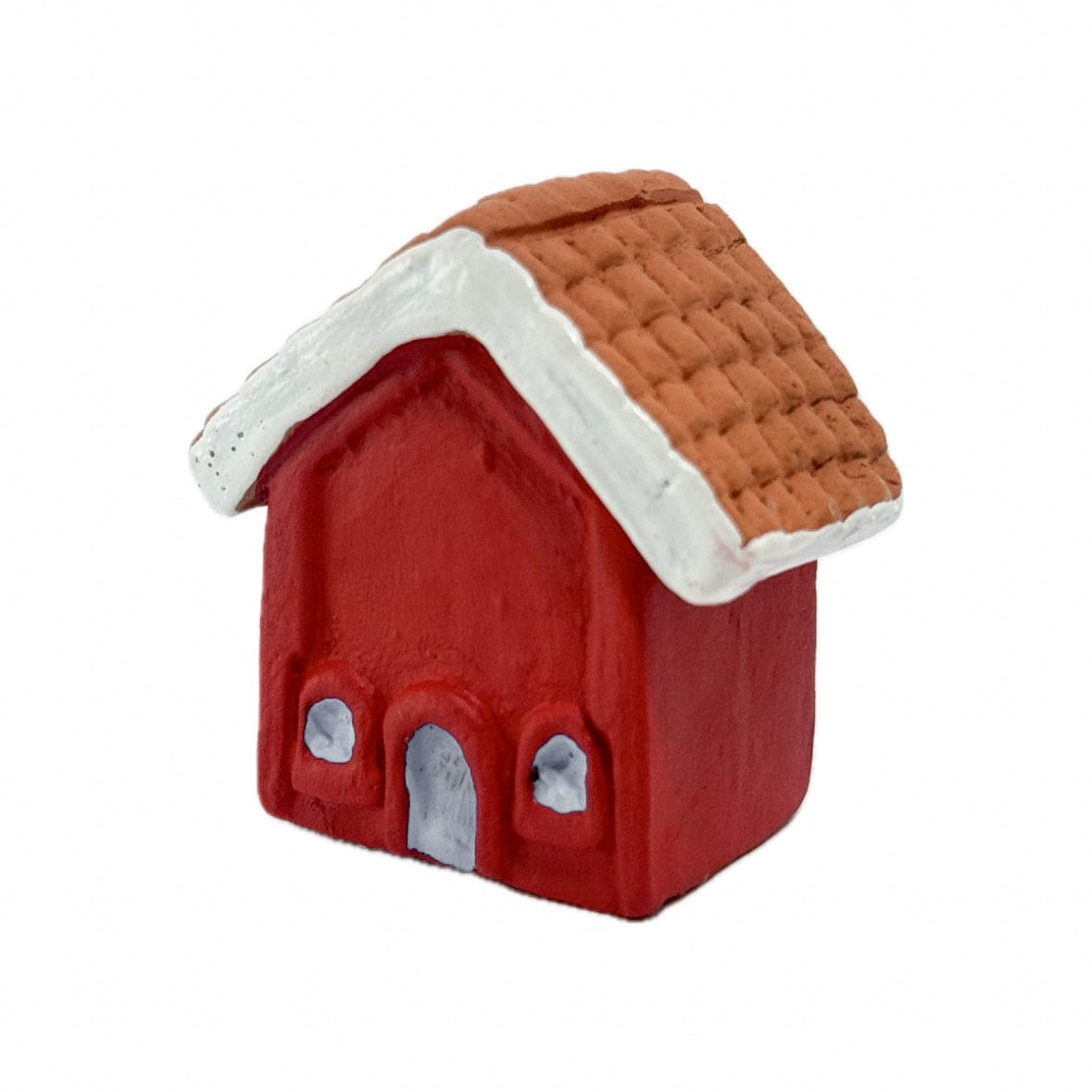 Escultura Miniatura Casinha Vermelha 01