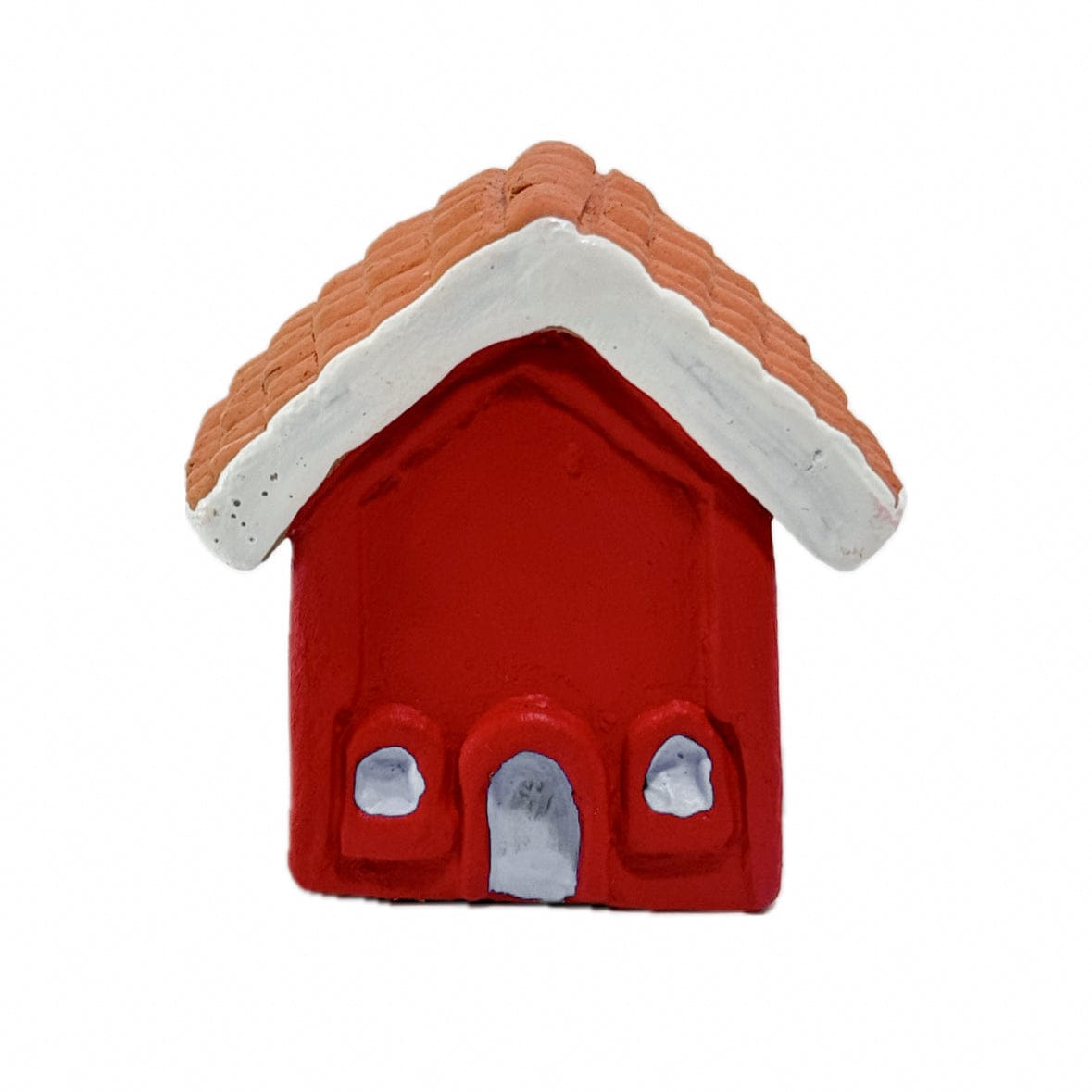 Escultura Miniatura Casinha Vermelha 01