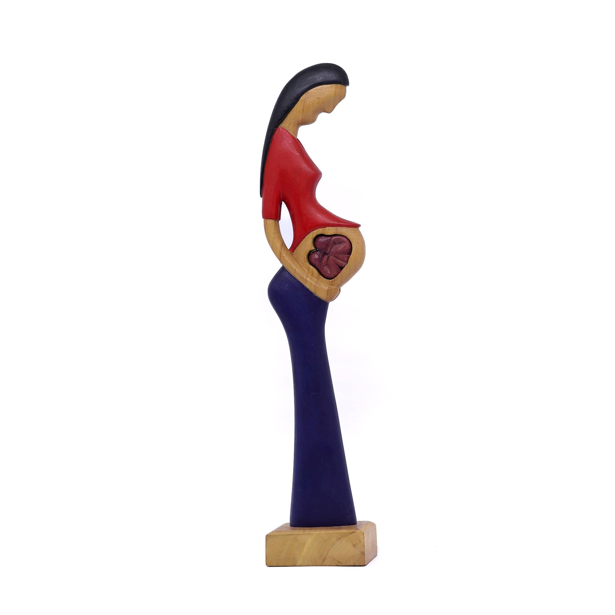 Escultura Gestante Madeira 01