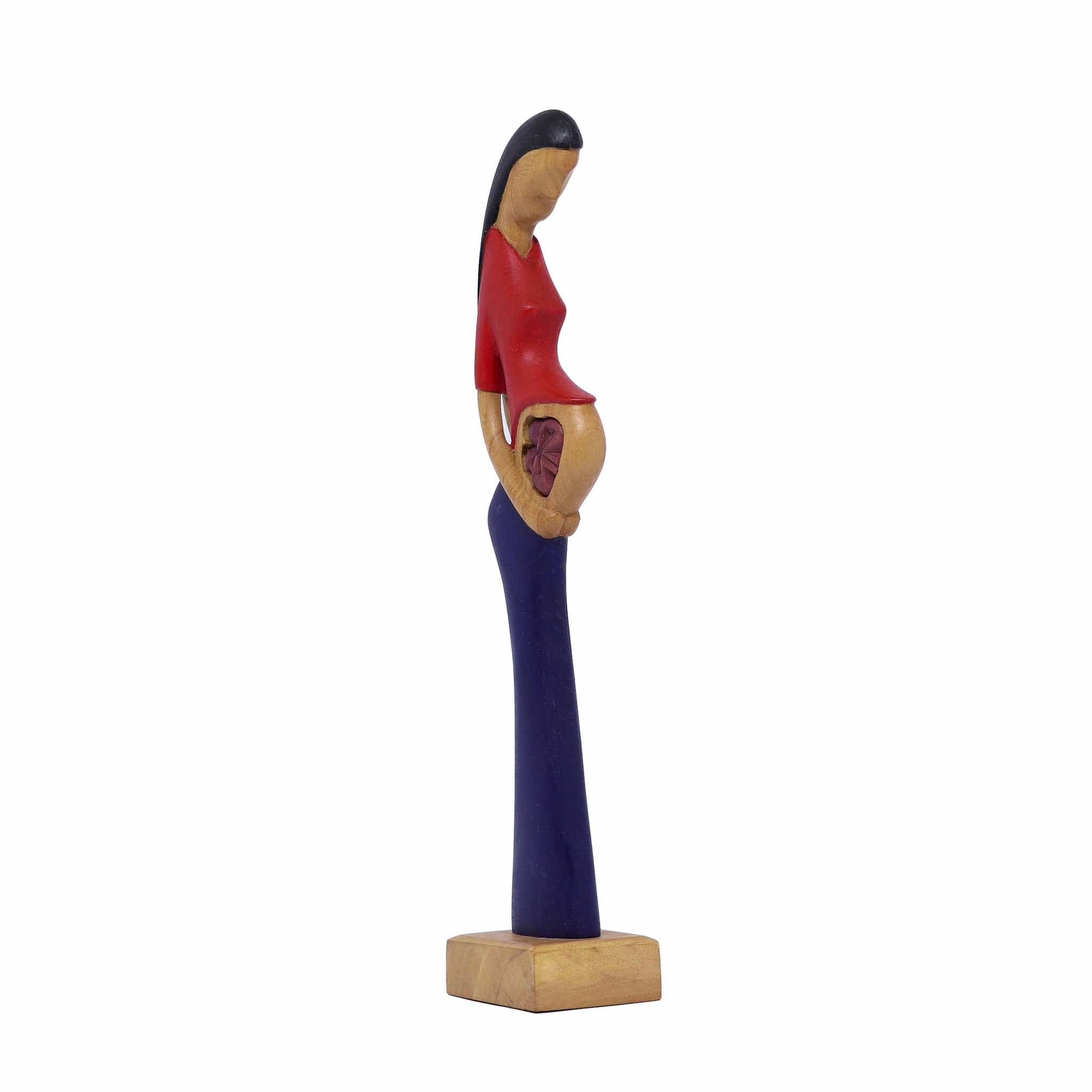 Escultura Gestante Madeira 01