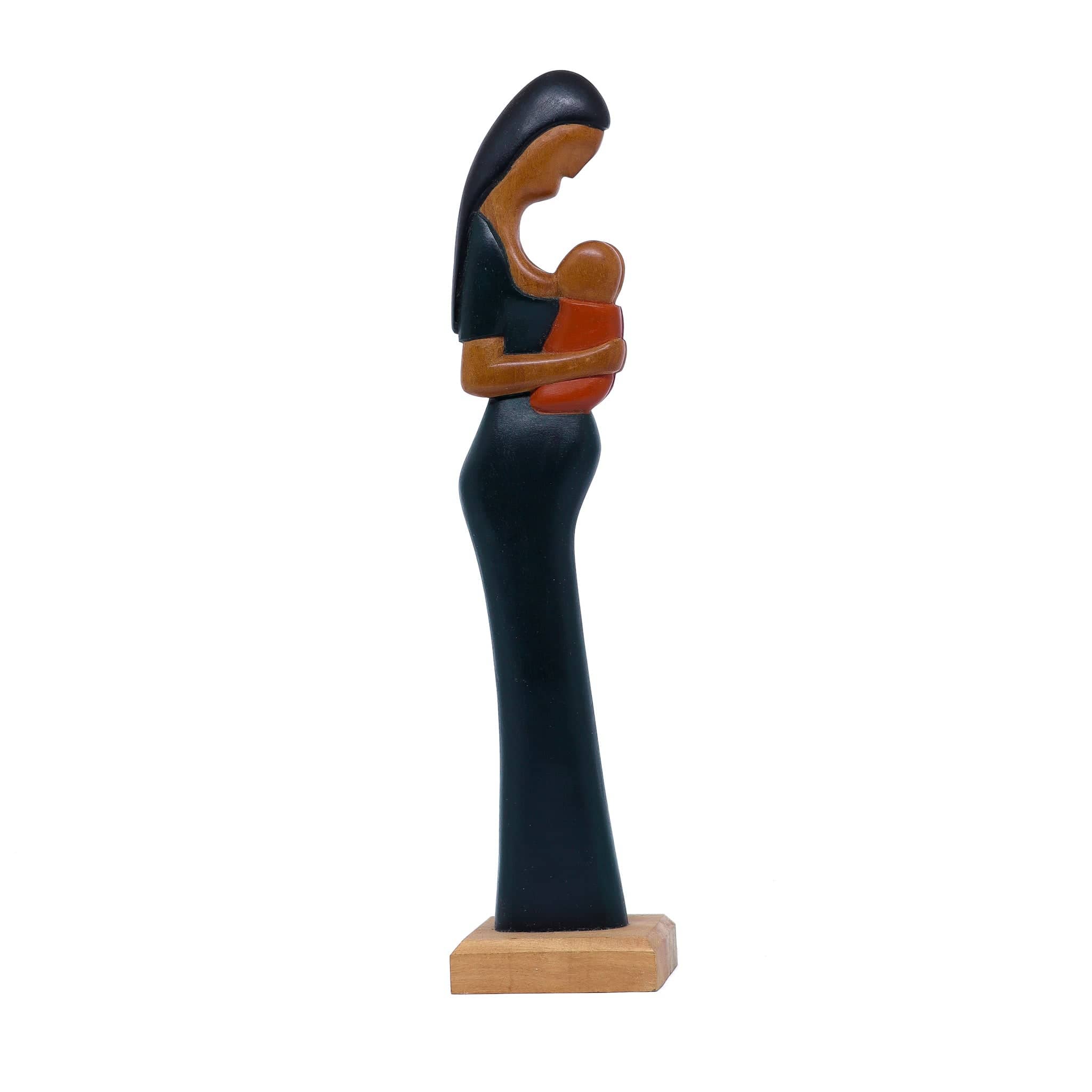 Escultura Gestante Madeira 21