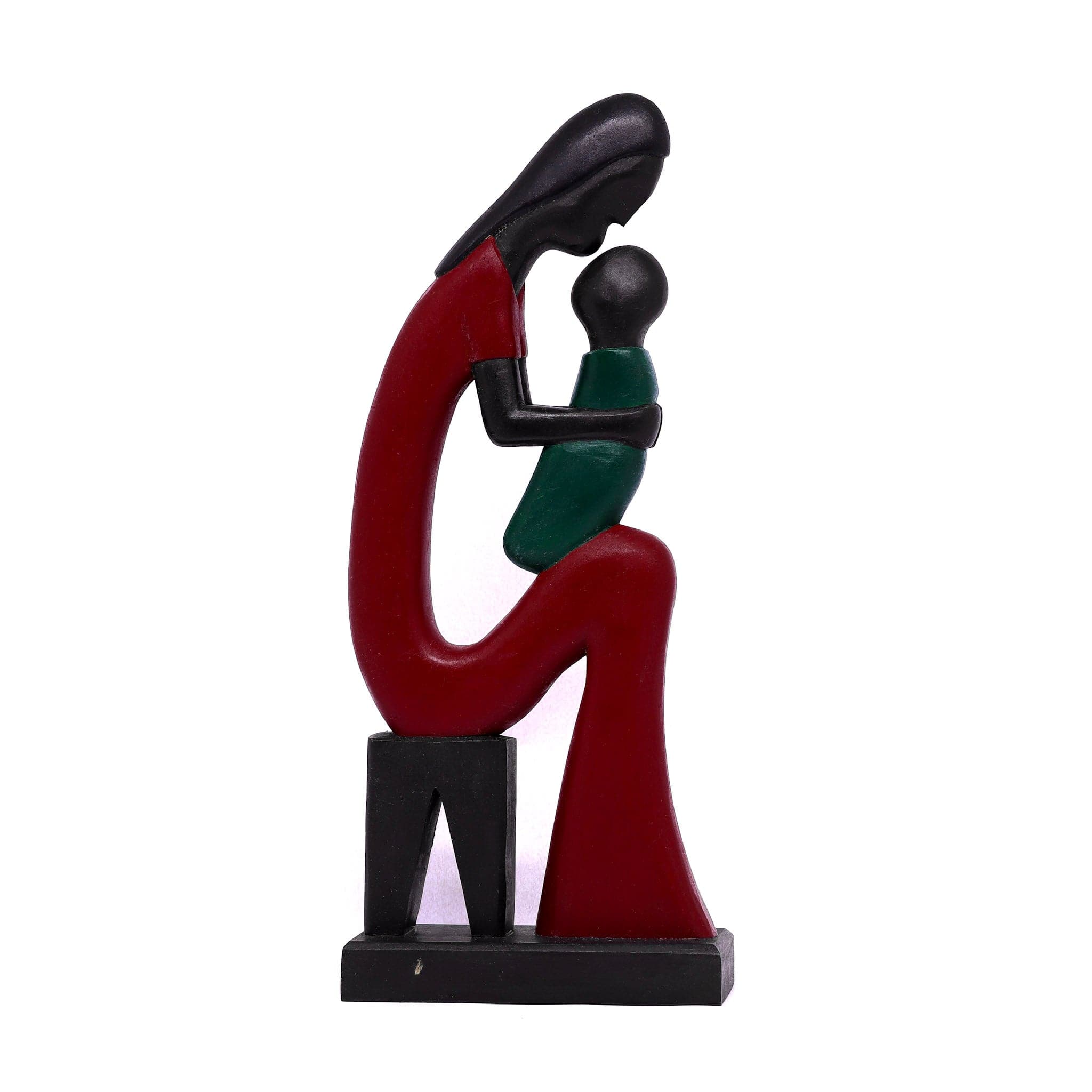 Escultura Gestante Madeira Sentada M 05