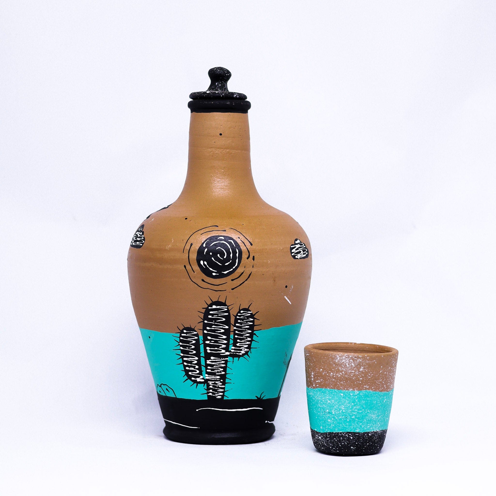 Moringa em Barro com Azul Claro