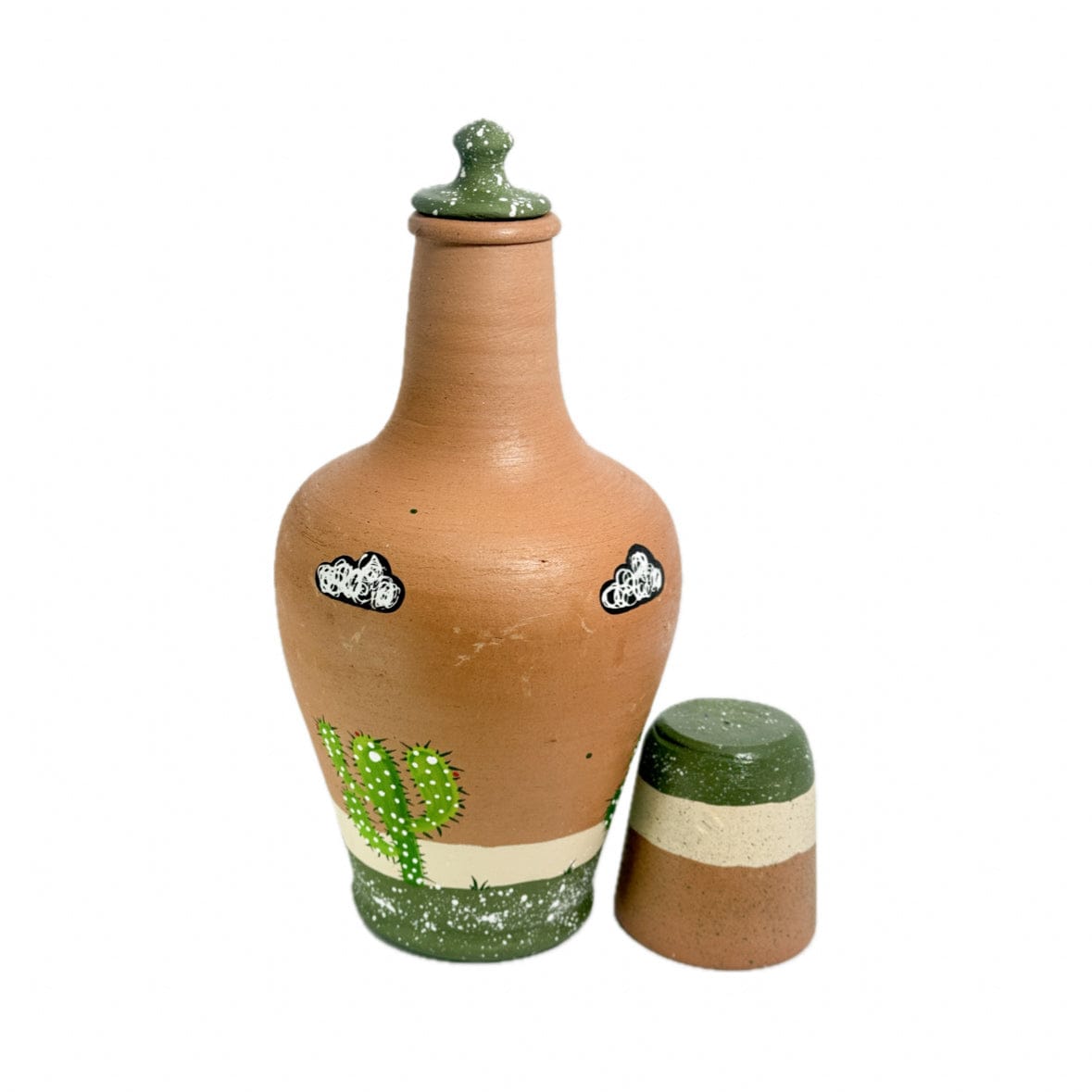 Moringa em Barro Marrom com Verde