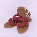 Sandália Rasteira Feminina Vermelha FV C-3