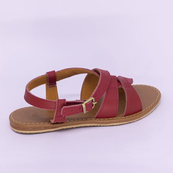 Sandália Rasteira Feminina Vermelha FV C-3