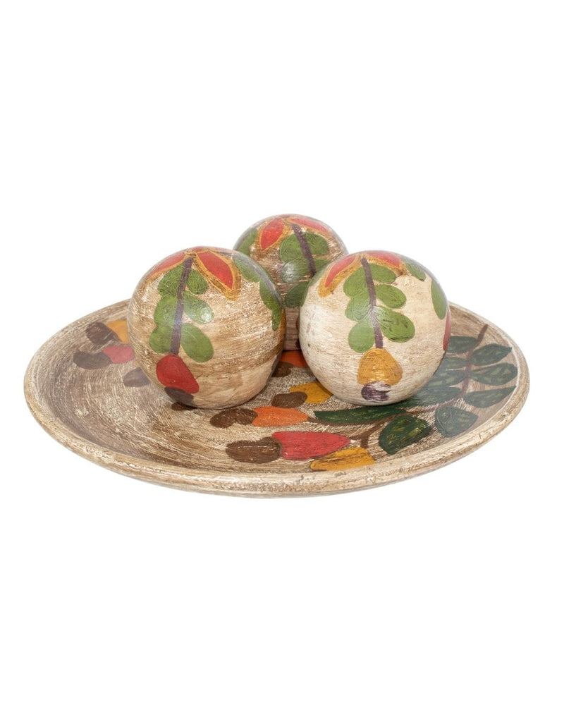 Centro de Mesa com 3 Bolas em Cerâmica