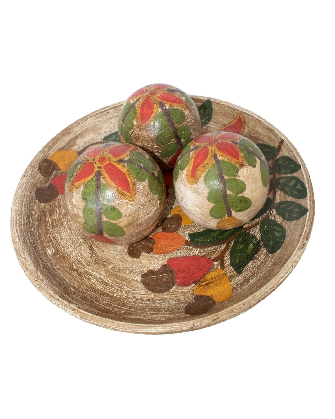 Centro de Mesa com 3 Bolas em Cerâmica