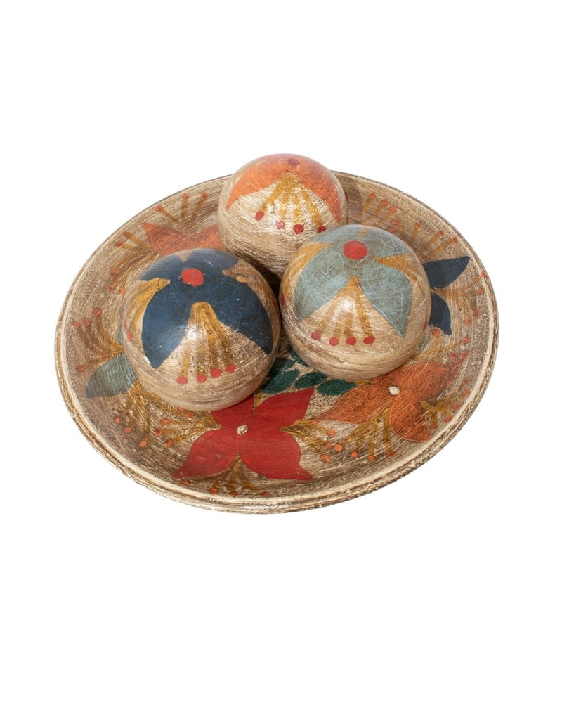 Centro de Mesa com 3 Bolas em Cerâmica