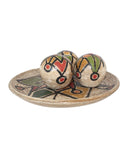 Centro de Mesa com 3 Bolas em Cerâmica