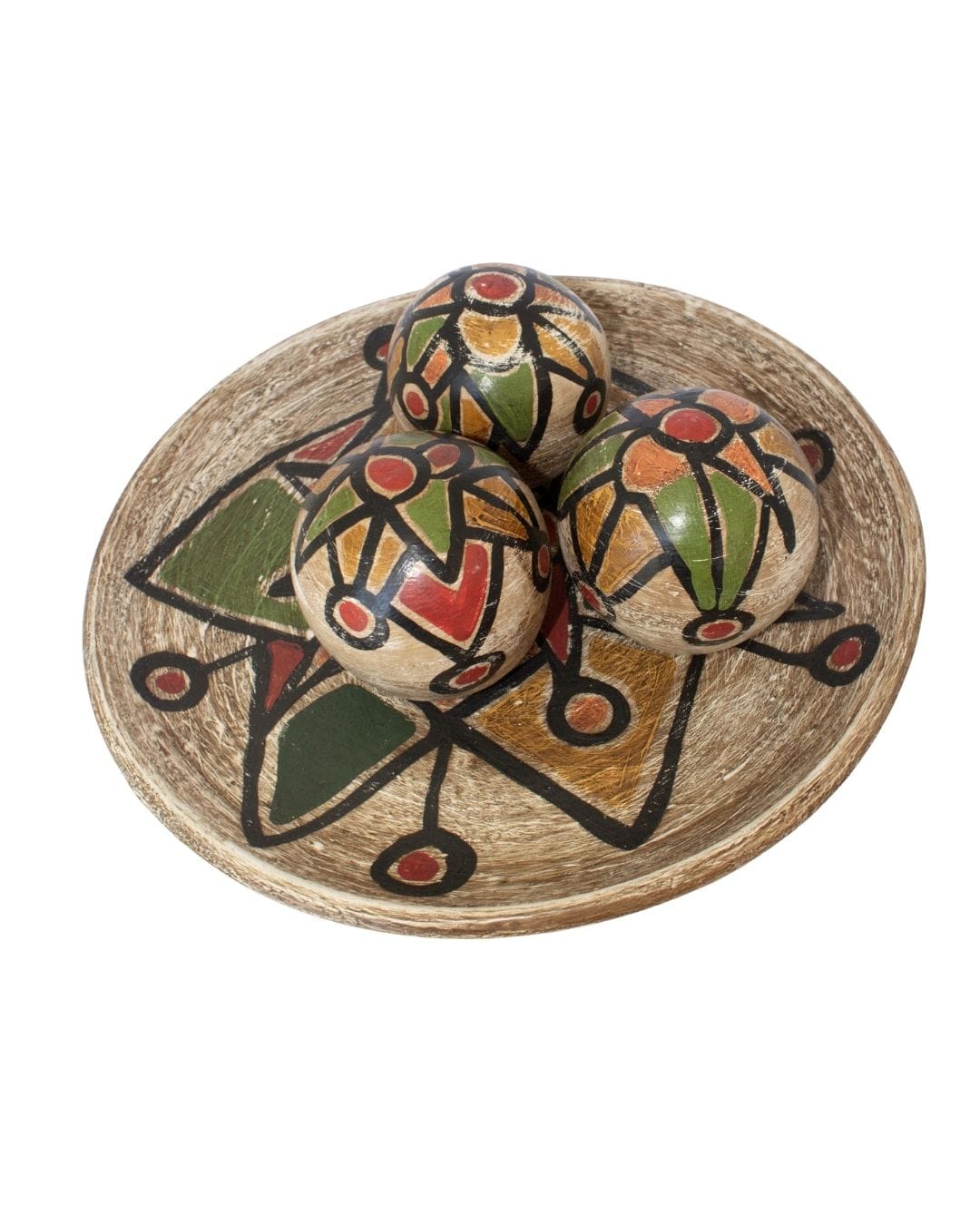 Centro de Mesa com 3 Bolas em Cerâmica