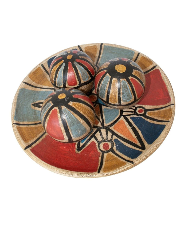 Centro de Mesa com 3 Bolas em Cerâmica