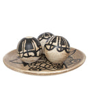 Centro de Mesa com 3 Bolas em Cerâmica