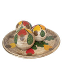 Centro de Mesa com 3 Bolas em Cerâmica