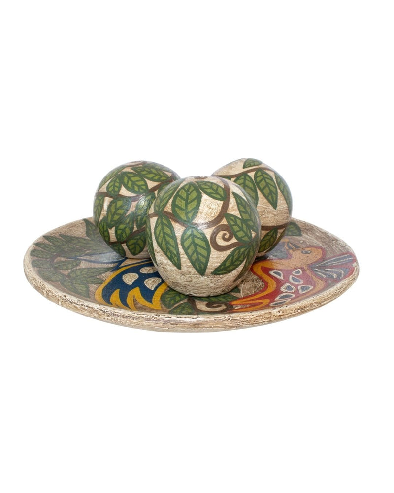 Centro de Mesa com 3 Bolas em Cerâmica