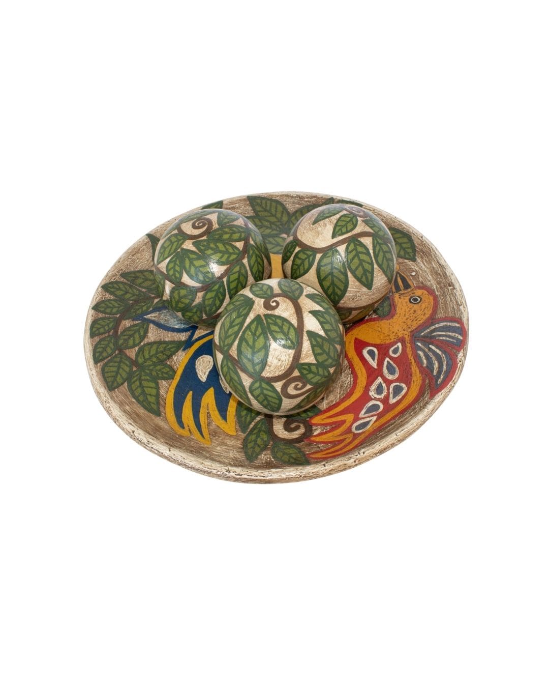 Centro de Mesa com 3 Bolas em Cerâmica