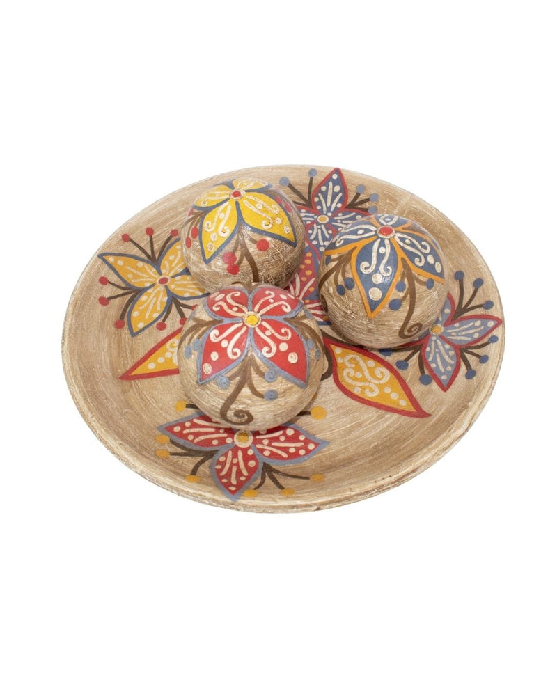 Centro de Mesa com 3 Bolas em Cerâmica