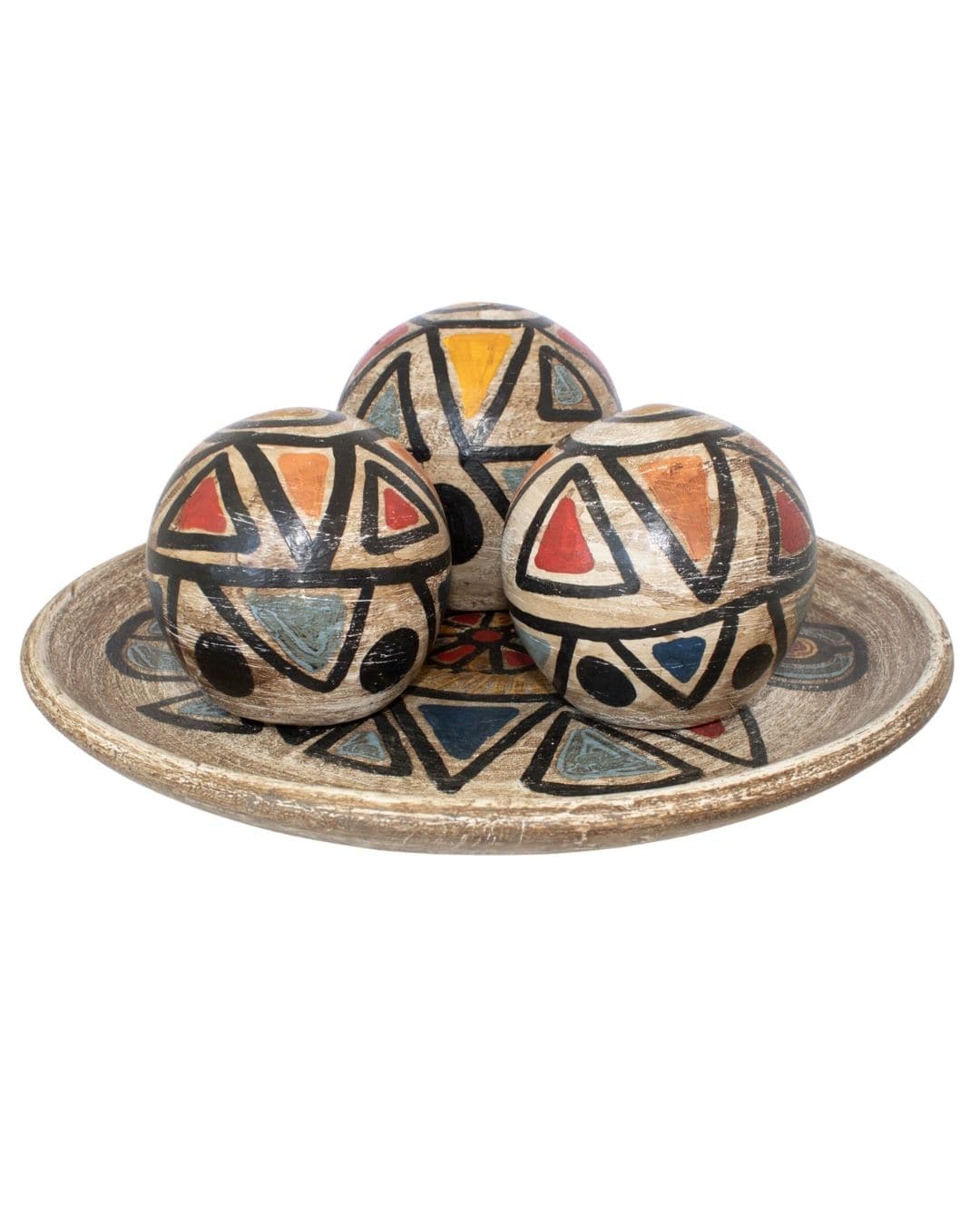 Centro de Mesa com 3 Bolas em Cerâmica