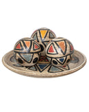 Centro de Mesa com 3 Bolas em Cerâmica
