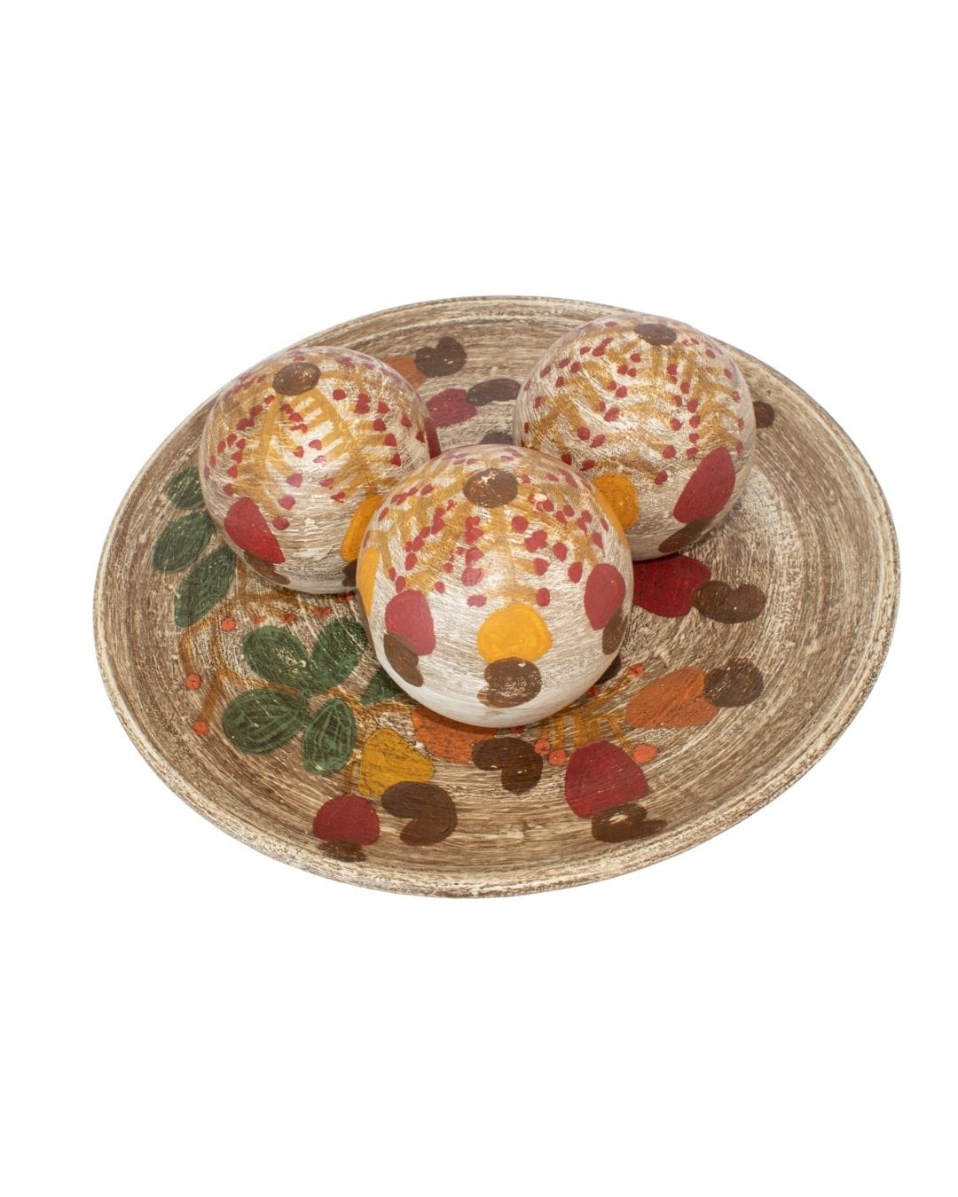 Centro de Mesa com 3 Bolas em Cerâmica