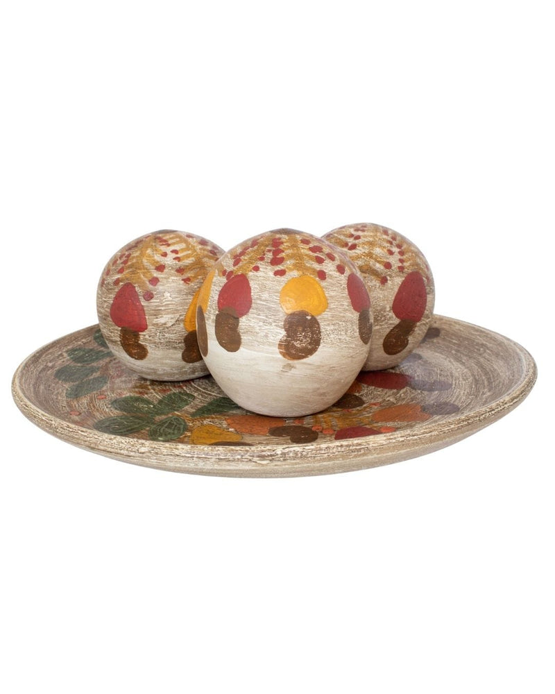 Centro de Mesa com 3 Bolas em Cerâmica