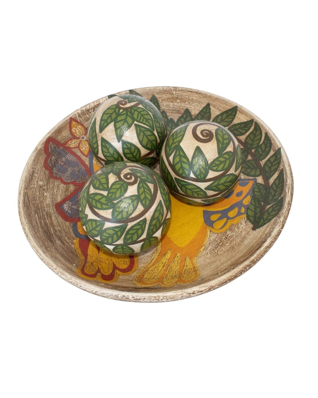 Centro de Mesa com 3 Bolas em Cerâmica