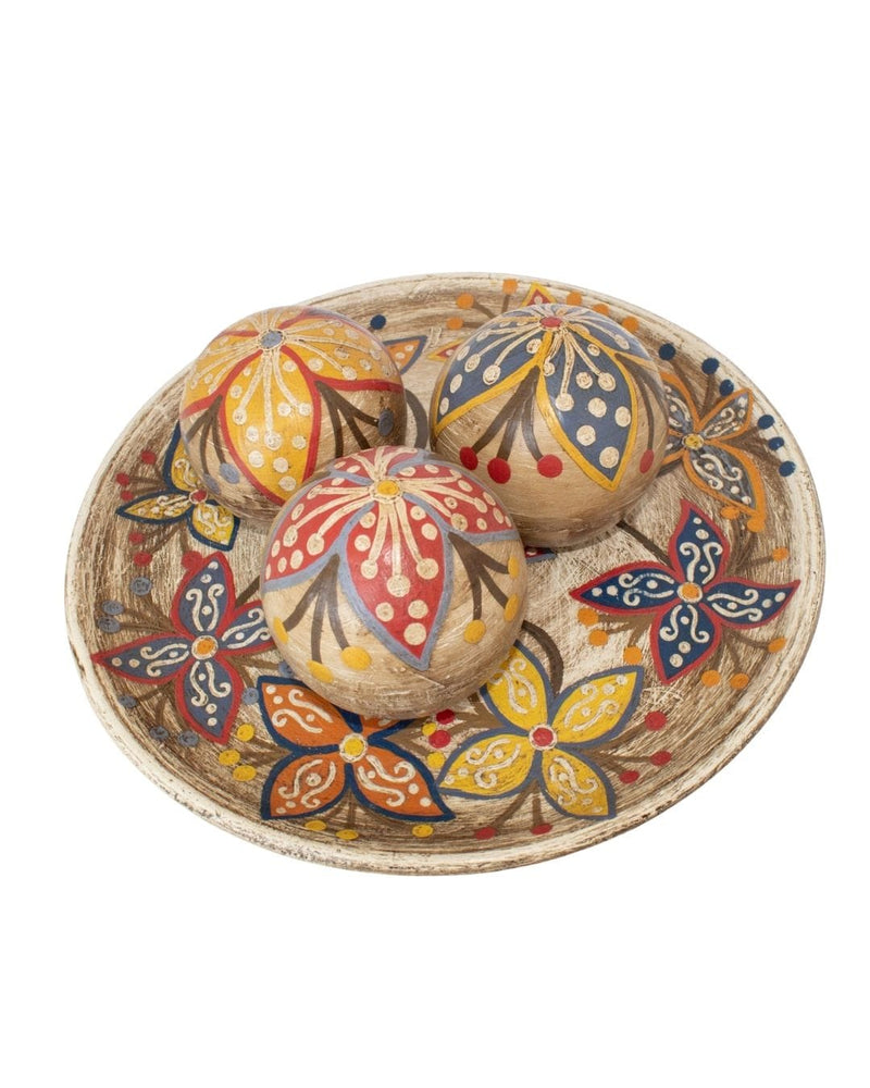 Centro de Mesa com 3 Bolas em Cerâmica