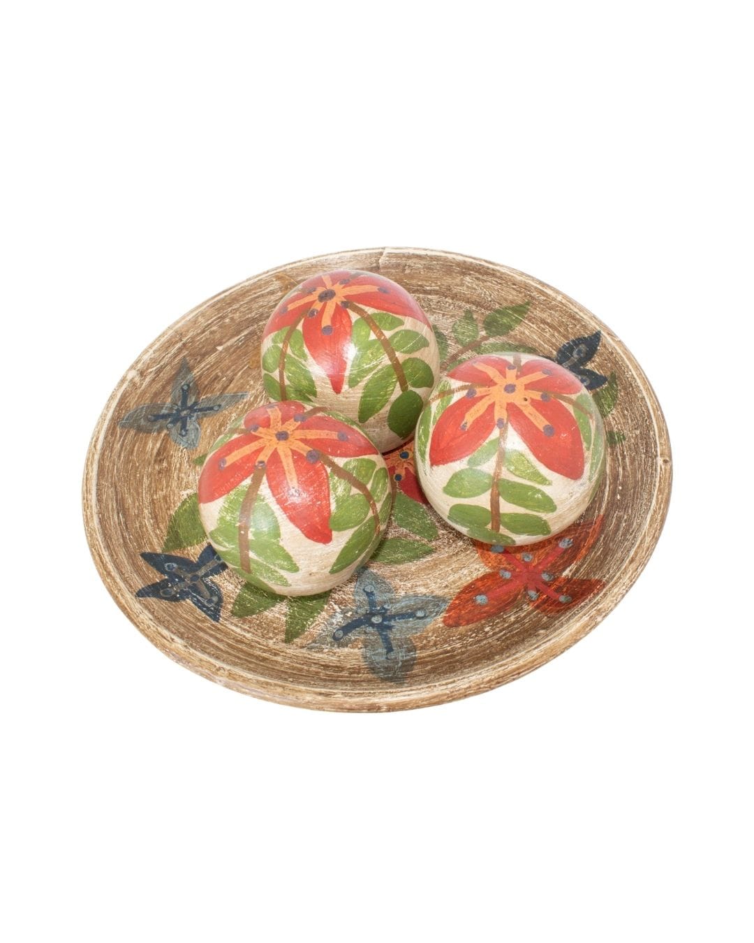 Centro de Mesa com 3 Bolas em Cerâmica